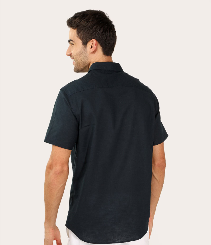 Camisa Manga Curta Slim Fit Lisa