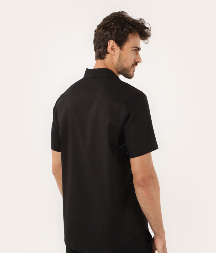 Camisa Manga Curta Slim Fit Lisa