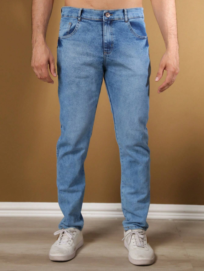 Calça Jeans Skinny Com Elastano