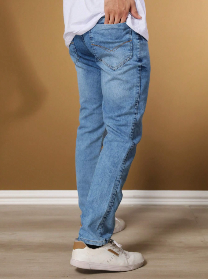 Calça Jeans Skinny Com Elastano