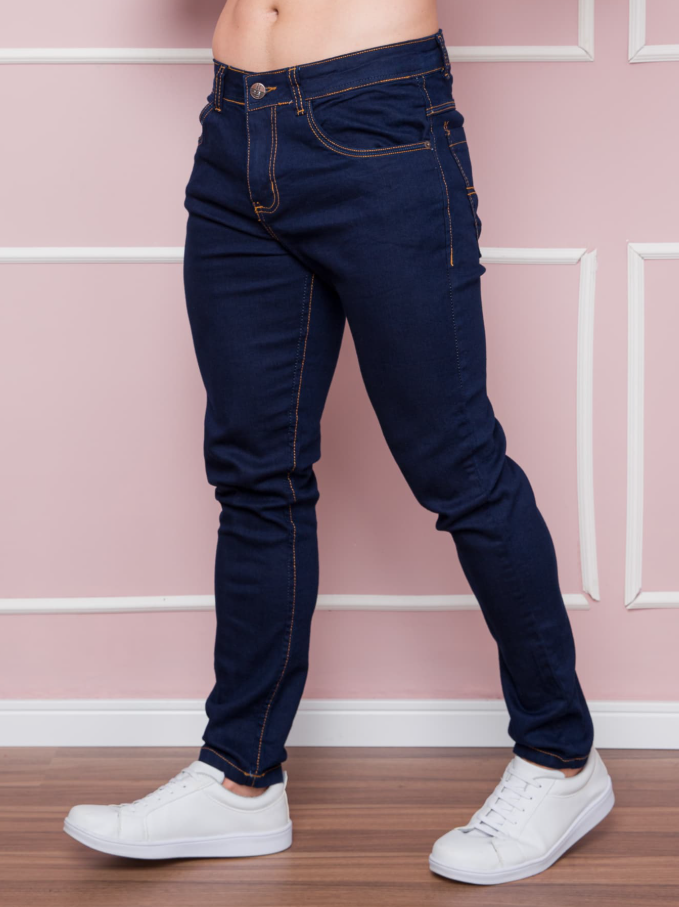 Calça Jeans Skinny Com Elastano